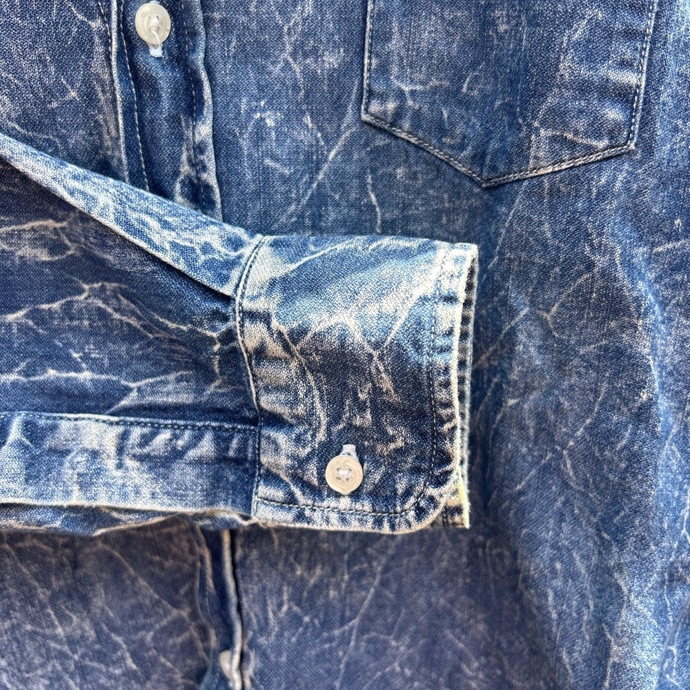 Frank & Eileen Distressed Vintage Wash Denim Barry Shirt XS NWOT - Picture 6 of 8
